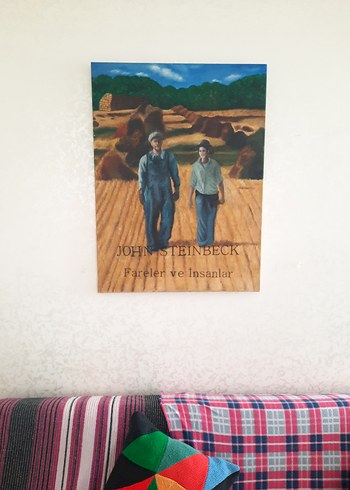 John Steinbeck - Fareler ve Insanlar yağlıboya tablo - Görsel 3