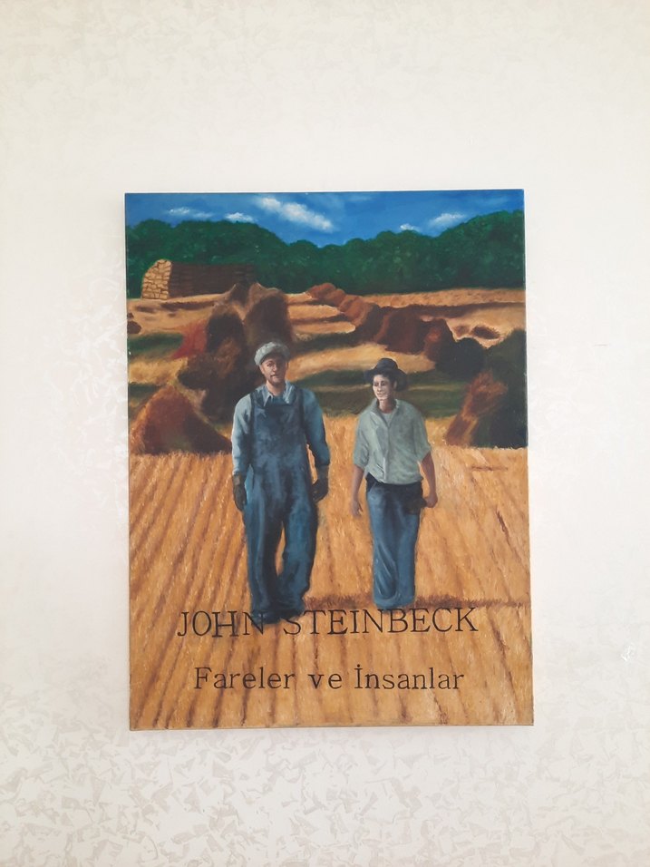 John Steinbeck - Fareler ve Insanlar yağlıboya tablo - Görsel 2