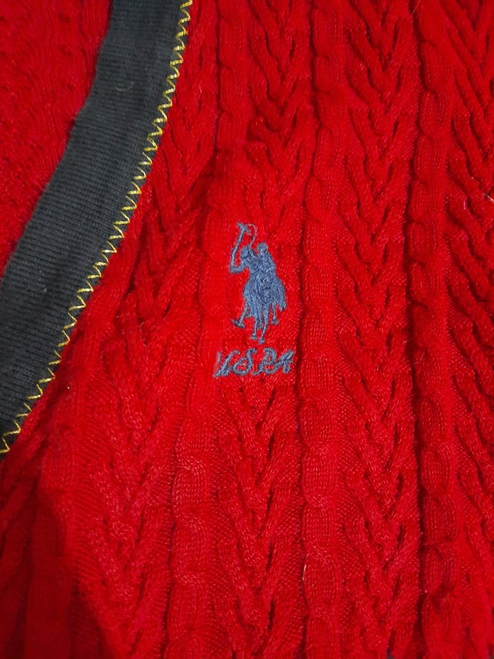 Bordo hırka u.s. polo assn - Görsel 3