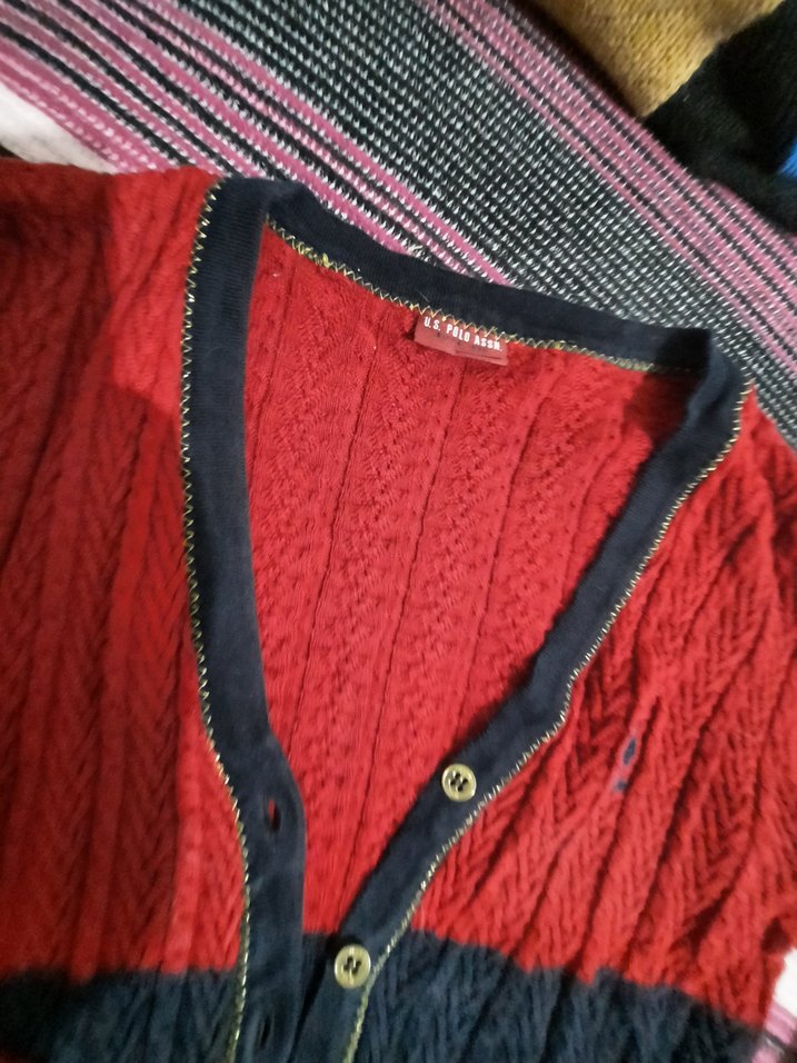 Bordo hırka u.s. polo assn - Görsel 2