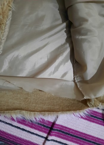 Bej Kürklü Bohem Kadın Yelek - Görsel 3