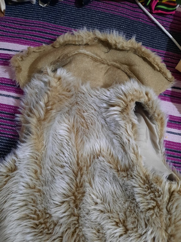 Bej Kürklü Bohem Kadın Yelek - Görsel 2