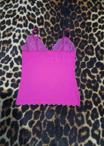 Dantelli Pembe İnce Askılı Kadın Atlet - Görsel 3