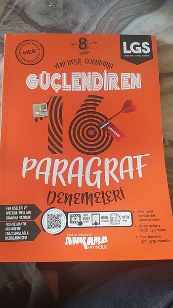 8.sınıf paragraf 16li deneme 