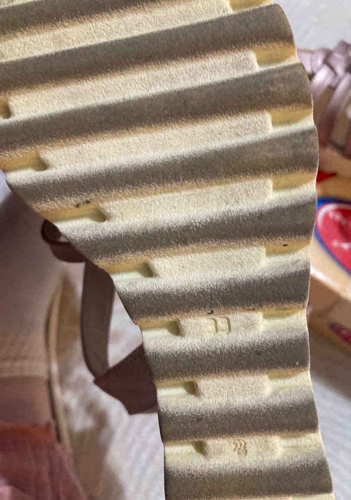 Polaris/Pudra Deri Tokalı Dolgu Topuklu Kadın Sandalet/39 numara - Görsel 4