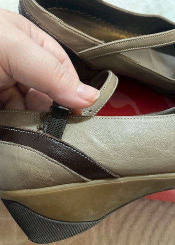 Kahverengi Tokal Dolgu Topuk Ayakkabı/38 numara/ 2 kere giyildi - Görsel 3