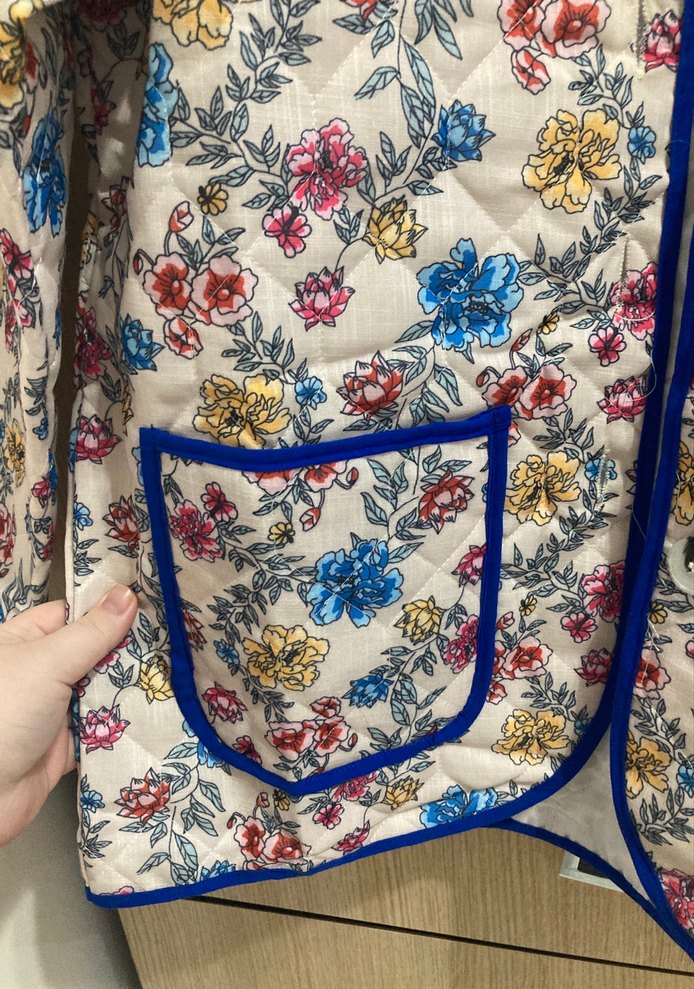 Çiçek Desenli Bohem Kadın Ceket/ SIFIR ÜRÜN - Görsel 3