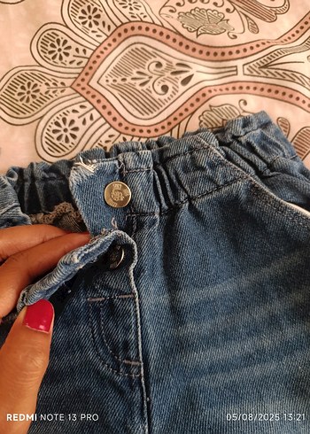 24-36 Ay Beden Bol Kesim Kız Çocuk Kot Pantolon