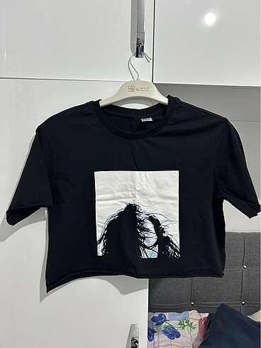 H&M Siyah Crop Tişört