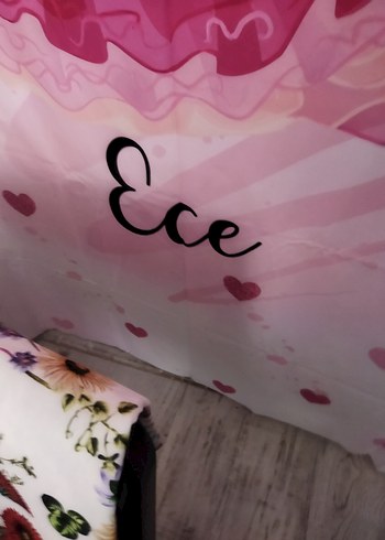 Pembe Bebek ve Köpek Temalı Büyük Tek Kanat Fon Perde - Görsel 2