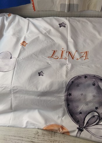 Baskılı Gri Çocuk Nevresim ve yastık kılıfı - Görsel 2