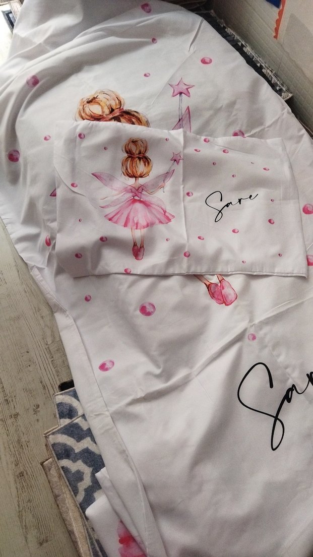 Pembe Baskılı Çocuk Nevresim ve yastık kılıfı - Görsel 2