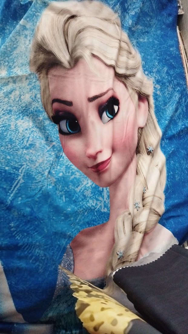 Parlak Mavi Elsa Bebek figürlü yatak örtüsü ve yastık kılıfı. - Görsel 2