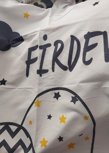 Beyaz Gri Desenli Çocuk nevresim - Görsel 2