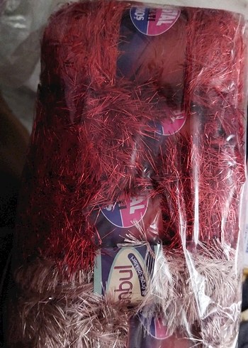 Kırmızı ve Beyaz El Yapımı İplik Seti - Görsel 3