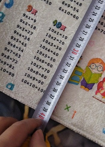 Renkli Çocuk Halısı - Çarpım Tablosu Desenli - Görsel 2