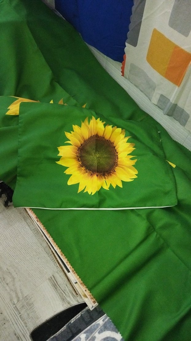 Sarı Bohem Ayçiçeği Desenli Yatak örtüsü ve yastık kılıfı - Görsel 4