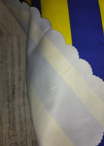 Sarı Lacivert Çizgili Yastık kılıflı yatak örtüsü - Görsel 3