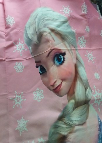 Pembe Elsa Bebek Desenli yatak örtüsü - Görsel 2