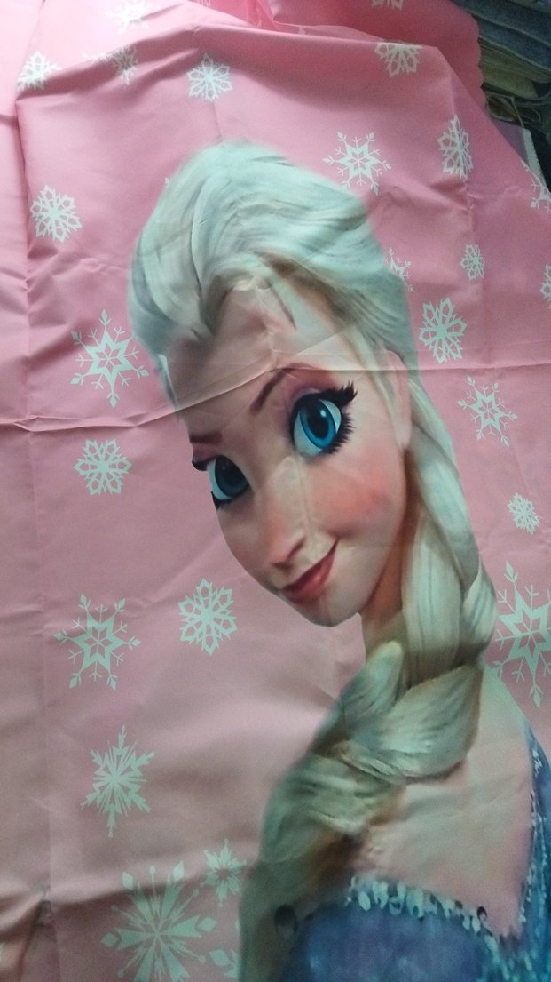 Pembe Elsa Bebek Desenli yatak örtüsü - Görsel 2