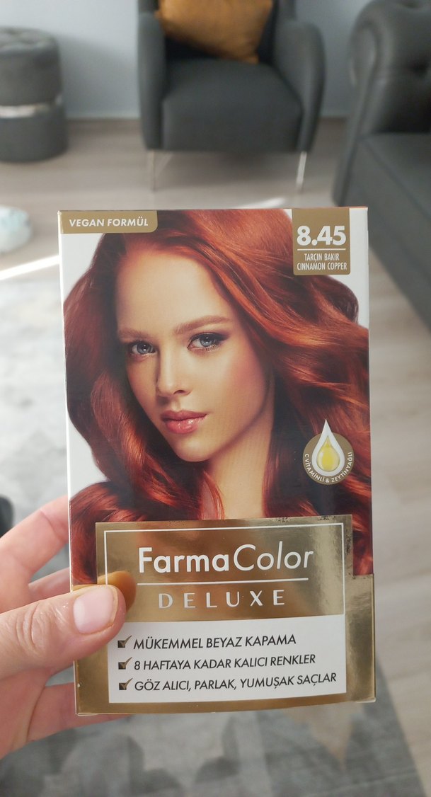 FarmaColor Deluxe 8.45 Tarçın Bakır Saç Boyası - Görsel 2