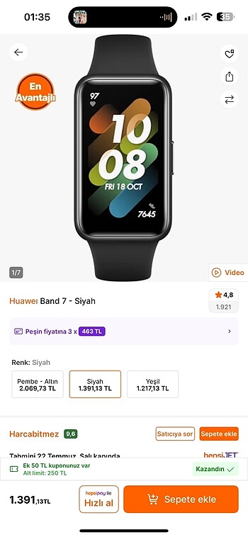 Huwai band 7