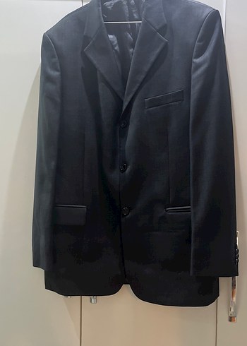 Düğmeli Siyah Erkek Ceket - Görsel 3