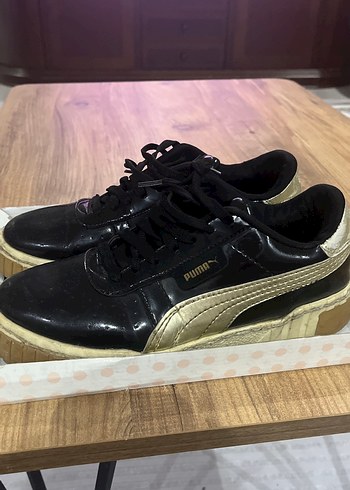 Siyah Platform Topuklu Kadın Spor Ayakkabısı - Görsel 3