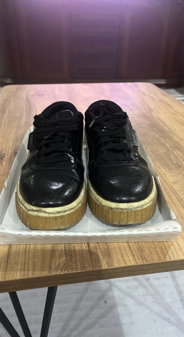 Siyah Platform Topuklu Kadın Spor Ayakkabısı - Görsel 2