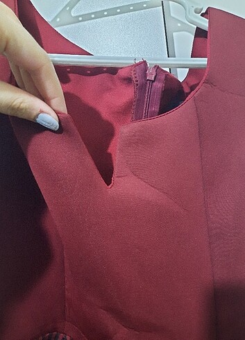 40 Beden bordo Renk Elbise