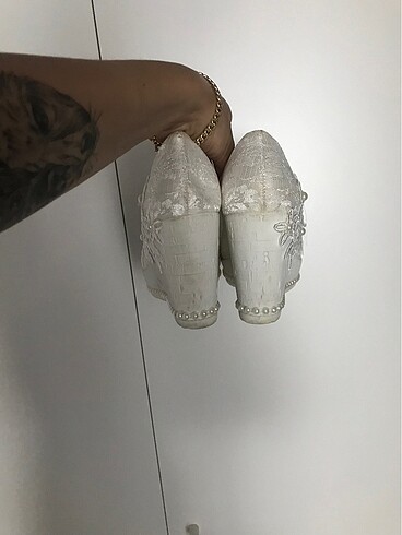 Spor topuklu gelin ayakkabısı - Görsel 2