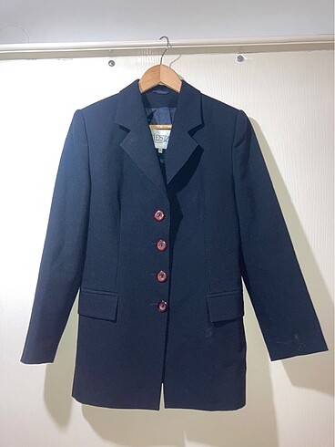 Vintage siyah oversize blazer ceket