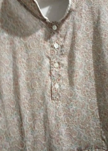 Bej Keten Bohem Midi Elbise - Görsel 14