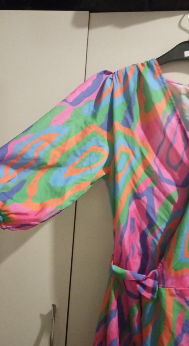 Renkli Tie-Dye Mini Bohem Kadın Elbise - Görsel 3