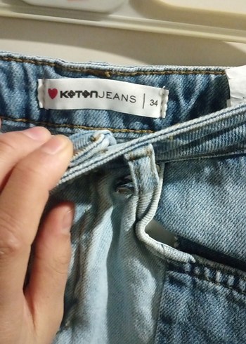 Mavi Bağcıklı Kısa Denim Etek - Görsel 4