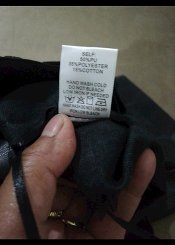 Kadın Siyah Deri Kemerli Mini Şort etek - Görsel 7