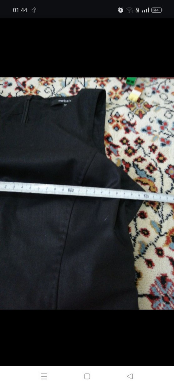 Siyah Midi Monica Ricci  Kolsuz, Drapeli - Görsel 5