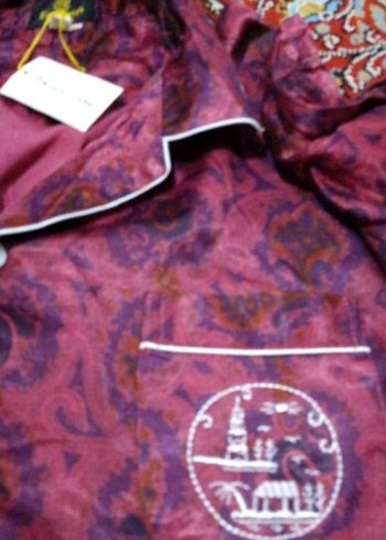 Bordo  Uzun Kollu Bol Pijama Takımı. Emirates Dubai. - Görsel 6