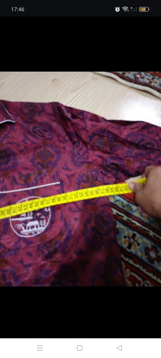 Bordo  Uzun Kollu Bol Pijama Takımı. Emirates Dubai. - Görsel 4