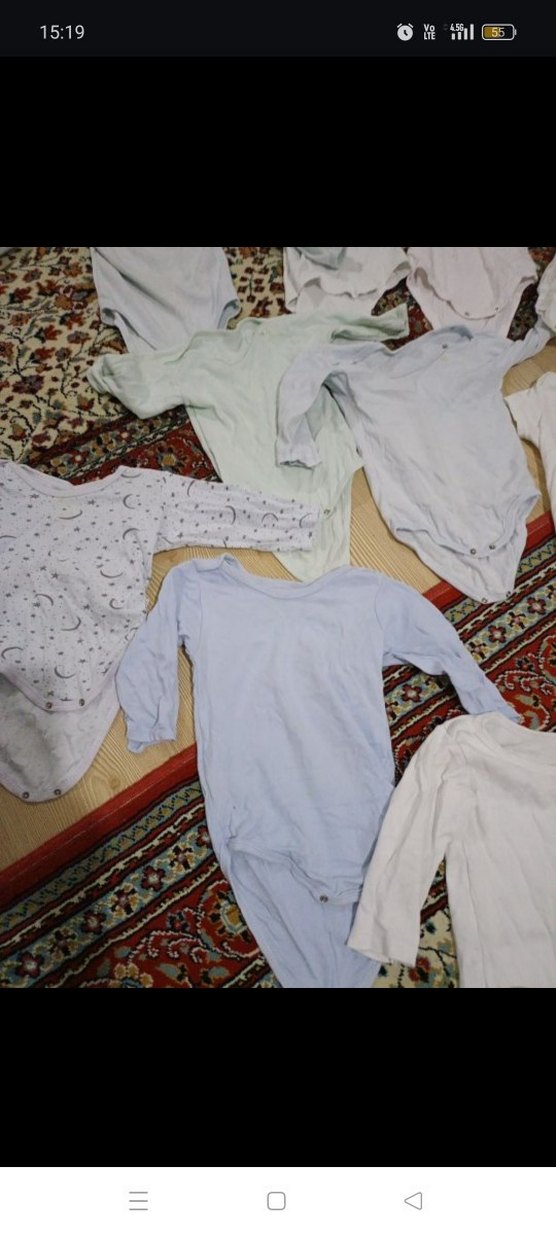 Bebek için beyaz ve desenli çıtçıtlı. 15. parça hepsi. - Görsel 4