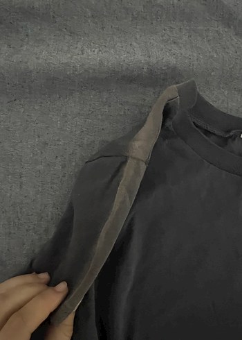 Siyah Kadın Kısa Kollu Basic Tişört - Görsel 3