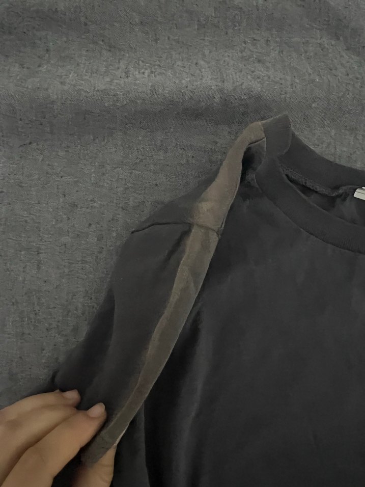 Siyah Kadın Kısa Kollu Basic Tişört - Görsel 3