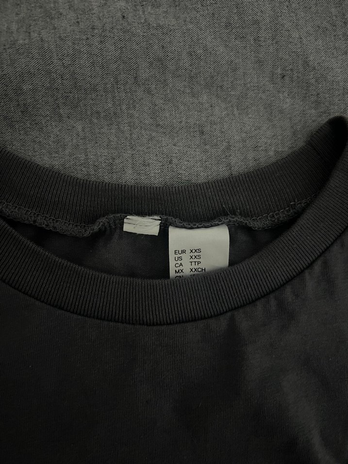 Siyah Kadın Kısa Kollu Basic Tişört - Görsel 2