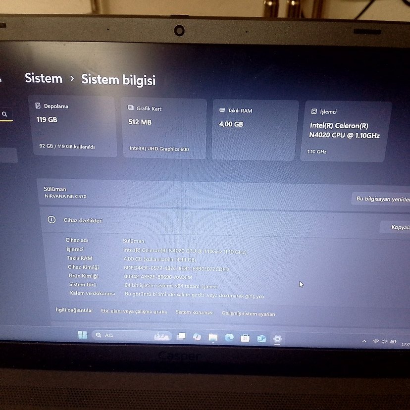 Siyah Renkli Laptop Bilgisayar - Görsel 3