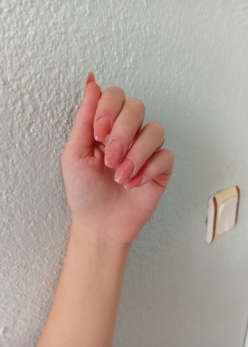 Pastel Pembe jel Tırnak