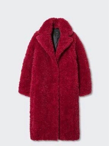 m Beden bordo Renk Mango etiketli peluş kaban
