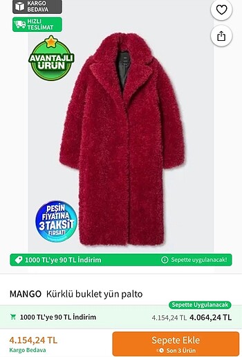 Mango etiketli peluş kaban