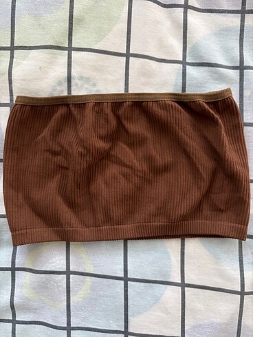xs Beden kahverengi Renk Straplez crop