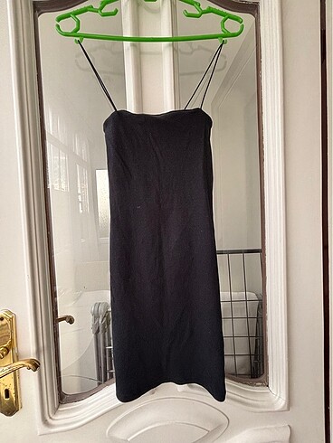 Pull and bear siyah mini elbise