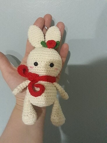  amigurumi tavşan anahtarlık
